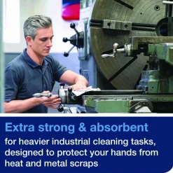 Tork Industrial Heavy-Duty Cleaning Cloth, 1-Ply, 13.97 x, 4.25, Unscented, White, 60 Cloths, 4/Carton