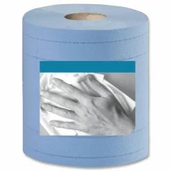 Tork Industrial Paper Wiper, 4-Ply, 11 x 15.75, Unscented, Blue, 375 Wipes/Roll, 2 Rolls/Carton