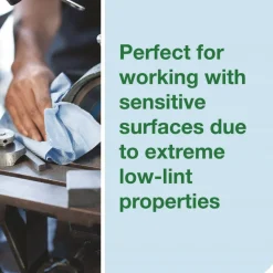 Tork Low-Lint Cleaning Cloth, 1-Ply, 12 x 12, Blue, 250 Sheets/Carton