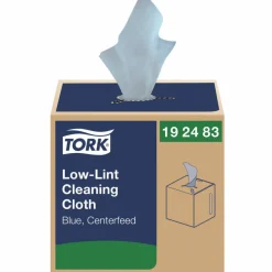 Tork Low-Lint Cleaning Cloths, 1-Ply, 15 x 15, Blue, 240 Sheets, 4 Boxes/Carton