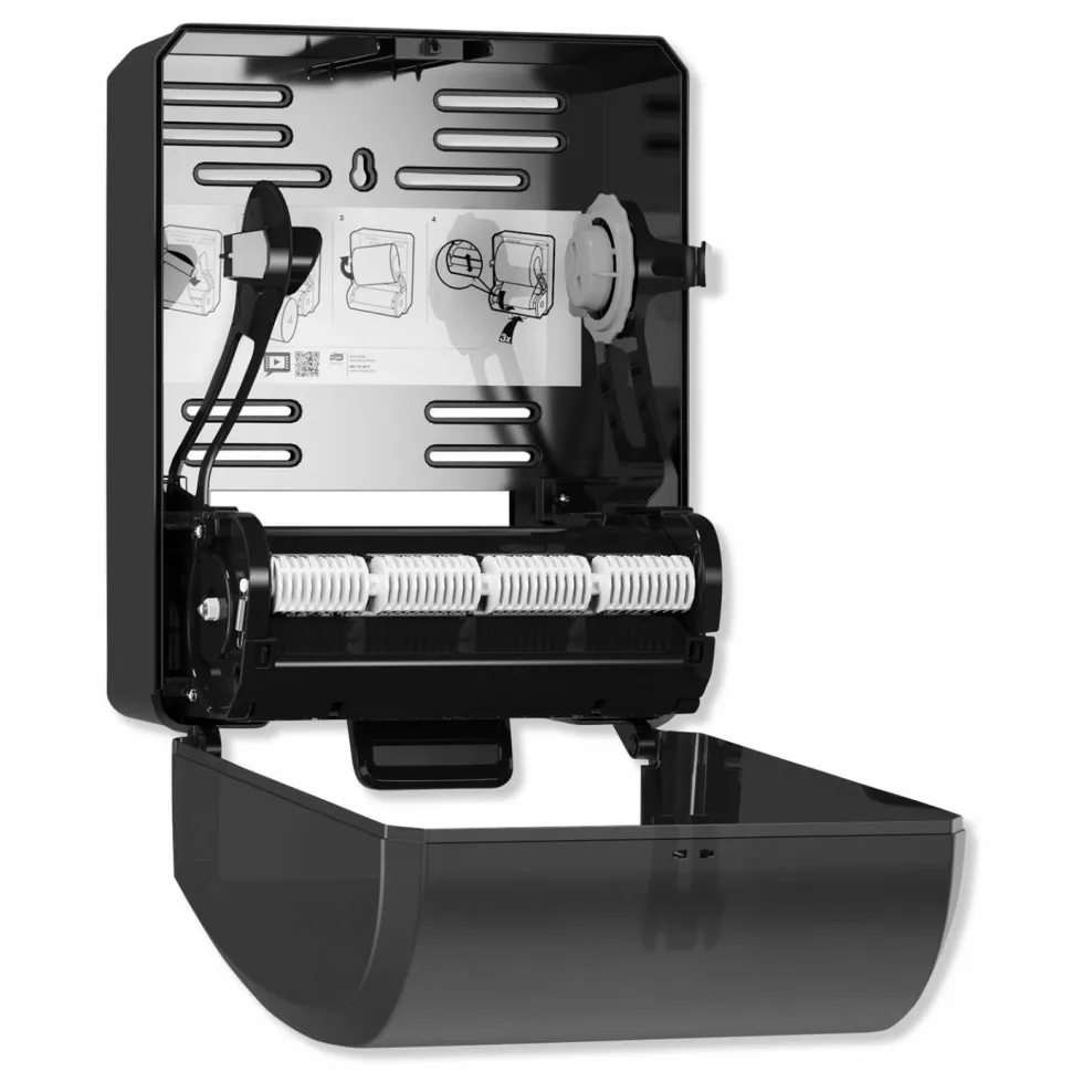 Tork Mechanical Hand Towel Roll Dispenser, H71 System, 12.32 x 9.32 x 15.95, Black