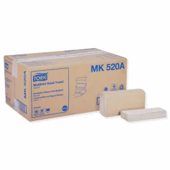 Tork Multifold Hand Towel, 1-Ply, 9.13 x 9.5, Natural, 250/Pack, 16 Packs/Carton