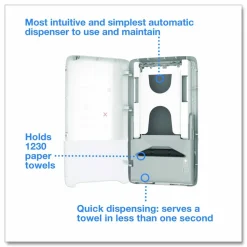 Tork PeakServe Automatic Continuous Paper Hand Towel Dispenser, 14.47 x 4.04 x 25.15, White