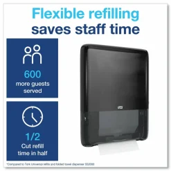 Tork PeakServe Continuous Hand Towel Dispenser, 14.44 x 3.97 x 19.3, Black