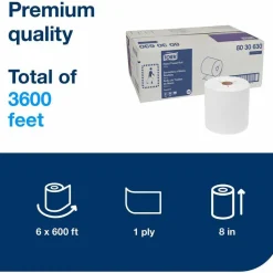 Tork Premium Hand Towel Roll, Notched, 1-Ply, 8