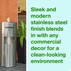 Tork Stainless Steel Wet Wipe Stand, 15 x 15 x 37.25, Stainless Steel