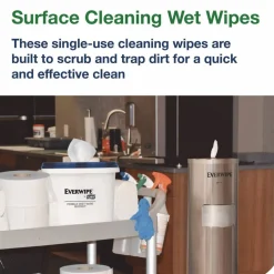 Tork Surface Cleaning Wet Wipe, 1-Ply, 6 x 6, Lemon, White, 900 Sheets, 4/Carton