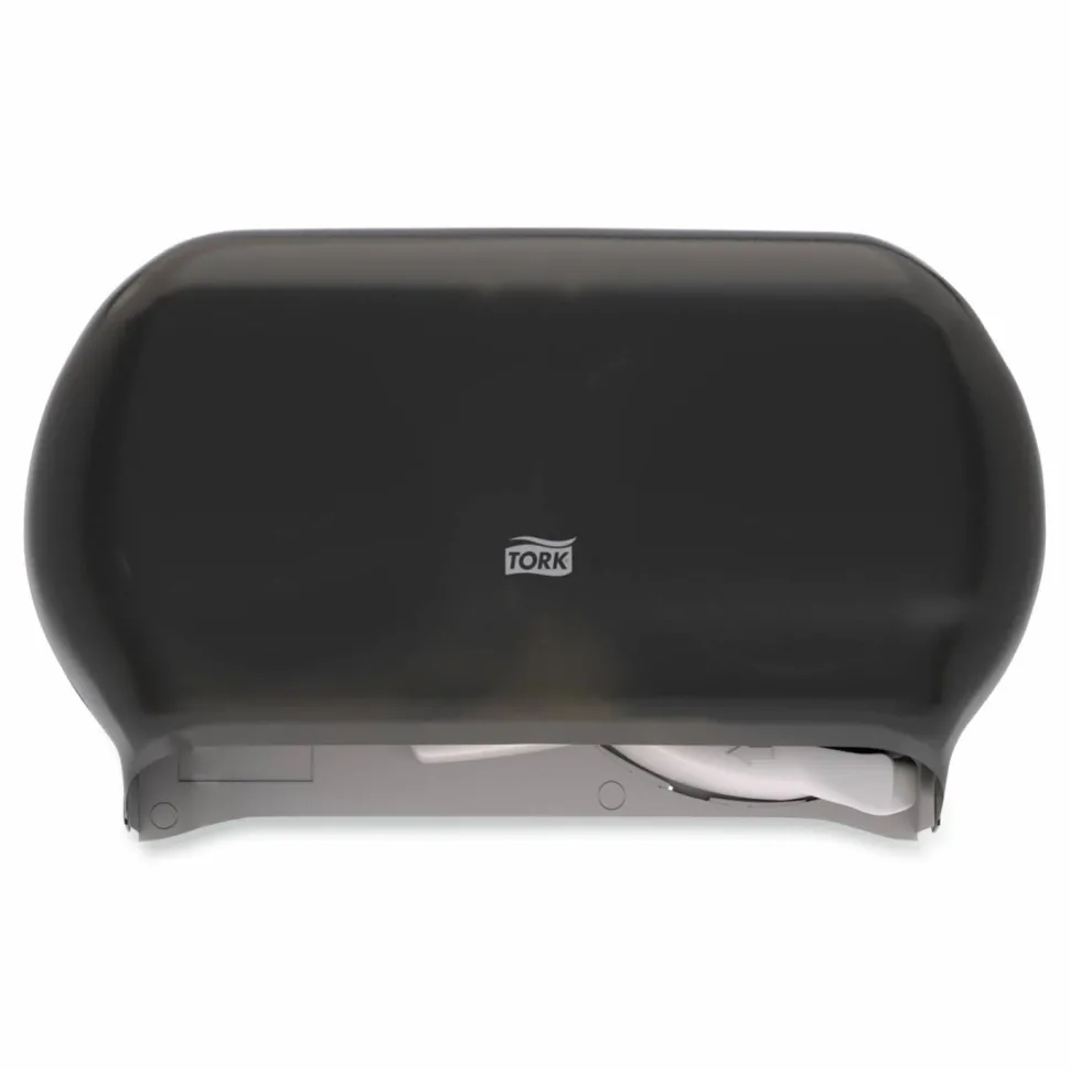 Tork Twin Standard Roll Bath Tissue Dispenser,12.75 x 5.57 x 8.25, Smoke