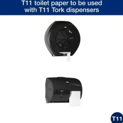 Tork Universal Bath Tissue Roll with OptiCore, Septic Safe, 2-Ply, White, 865 Sheets/Roll, 36 Rolls/Carton