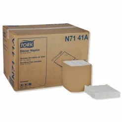 Tork Universal Dinner Napkins, 1-Ply, 17 x 17, 1/4 Fold, White, 4008/Carton