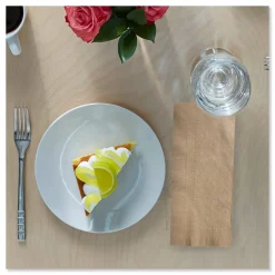 Tork Universal Dinner Napkins, 1-Ply, 15 x 17, Natural Brown, 250/Pack, 12 Pack/Carton