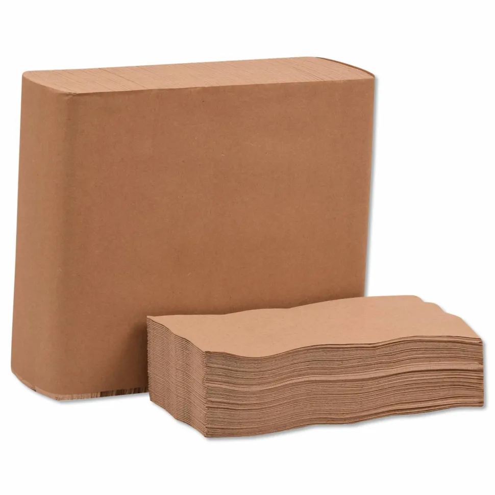 Tork Universal Dinner Napkins, 1-Ply, 15 x 17, Natural Brown, 250/Pack, 12 Pack/Carton