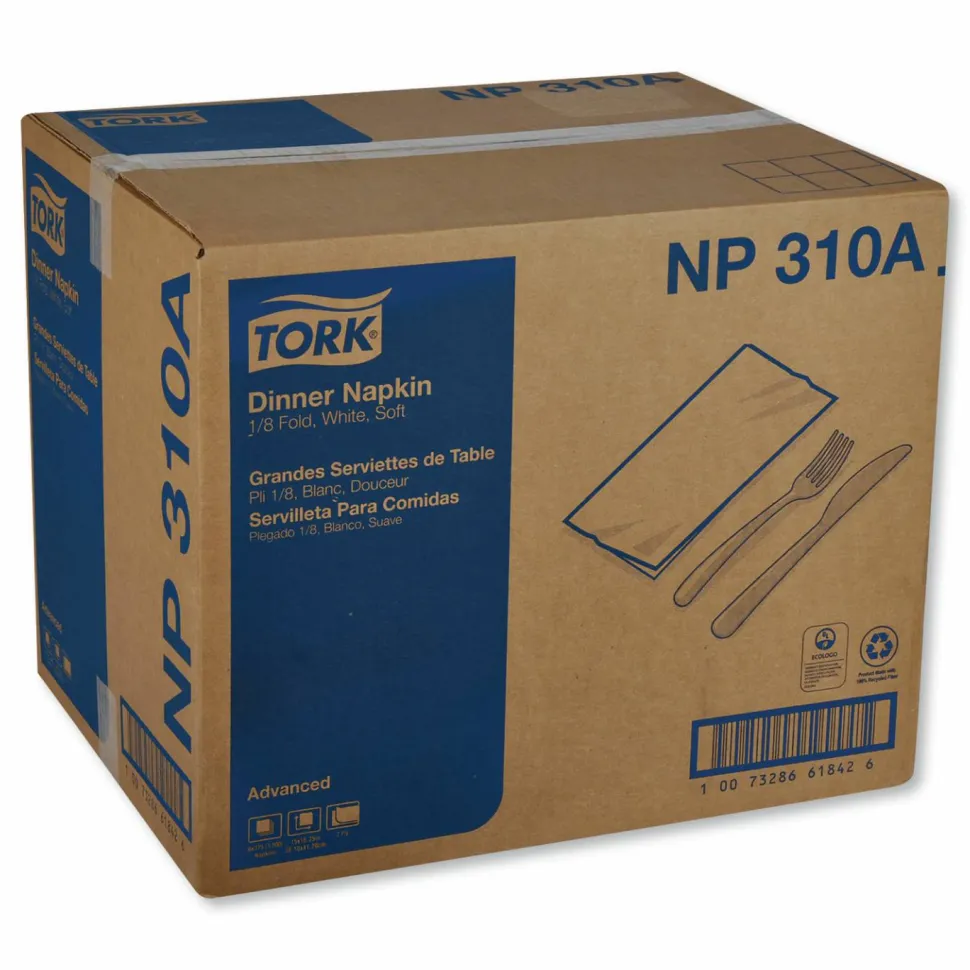 TORK White Dinner Napkin