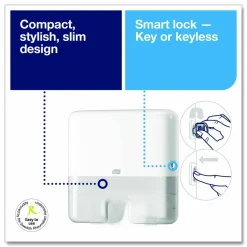 Tork Xpress Mini Multifold Hand Towel Dispenser H2, 11.9 x 4 x 11.6, White