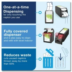 Tork Xpressnap Fit Napkin Dispenser, Tabletop, 4.4 x 5.6 x 6.7, Black