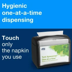 Tork Xpressnap Interfold Dispenser Napkins, 1-Ply, Bag-Pack, 13 x 8.5, Natural, 500/Pack, 12 Packs/Carton