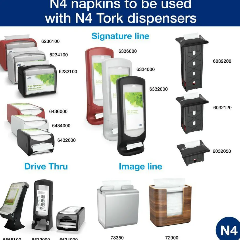 TORK Xpressnap White Dispenser Napkin N4