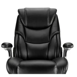 Torval Big & Tall Bonded Leather High-Back Computer Office Chair, Black/Silver, BIFMA Compliant