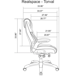 Torval Big & Tall Bonded Leather High-Back Computer Office Chair, Black/Silver, BIFMA Compliant
