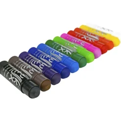 TPG Creations Kwik Stix Tempera Paint Sticks, Regular Size, 0.7" x 3.5", 12 Assorted Colors, 12/Pack