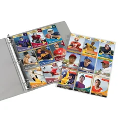 Trading Card Binder Pages, 8-1/2" x 11", Clear, Pack Of 10