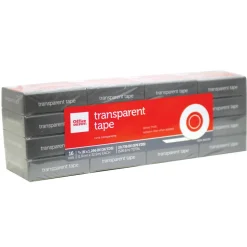 Transparent Tape Refills, 3/4" x 1,296, Clear, Pack Of 16