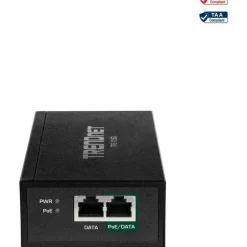 TRENDnet Gigabit PoE++ Injector, Convert A Non-PoE Port to A PoE++ Gigabit Port, PoE (15.4W), PoE+ (30W), Or PoE++ (95W), Up to 100m (328 ft), Integrated Power Supply, Black, TPE-119GI
