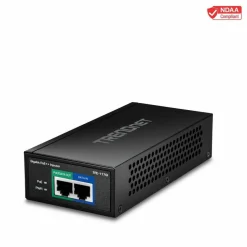 TRENDnet Gigabit PoE++ Injector, Supplies PoE (15.4W), PoE+ (30W), or PoE++ (60W), Network A PoE Device Up To 100m(328 ft), Supports IEEE 802.3af,802.at, Plug & Play, Black, TPE-117GI
