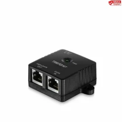 TRENDnet Gigabit Power Over Ethernet Injector, Full Duplex Gigabit Speeds, 1 x Gigabit Ethernet Port, 1 x PoE Gigabit Ethernet Port, Network Devices Up To 100M (328 ft), 15.4W, Black, TPE-113GI