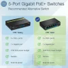 TRENDnet 5-Port Gigabit PoE+ Switch, 32W PoE Power Budget, 10Gbps Switching Capacity, IEEE 802.1p QoS, DSCP Pass-Through Support, Fanless, Wall Mountable, Lifetime Protection, Black, TPE-TG52