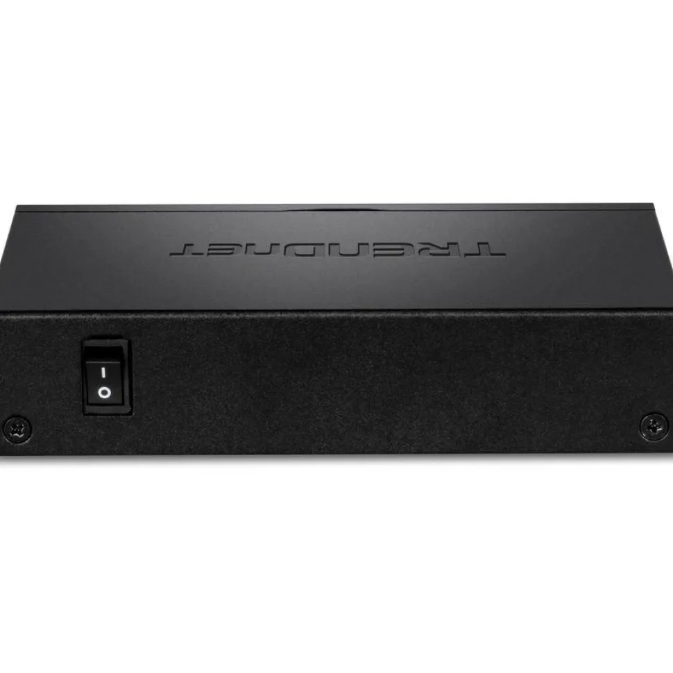 TRENDnet 5-Port Gigabit PoE+ Switch, 32W PoE Power Budget, 10Gbps Switching Capacity, IEEE 802.1p QoS, DSCP Pass-Through Support, Fanless, Wall Mountable, Lifetime Protection, Black, TPE-TG52