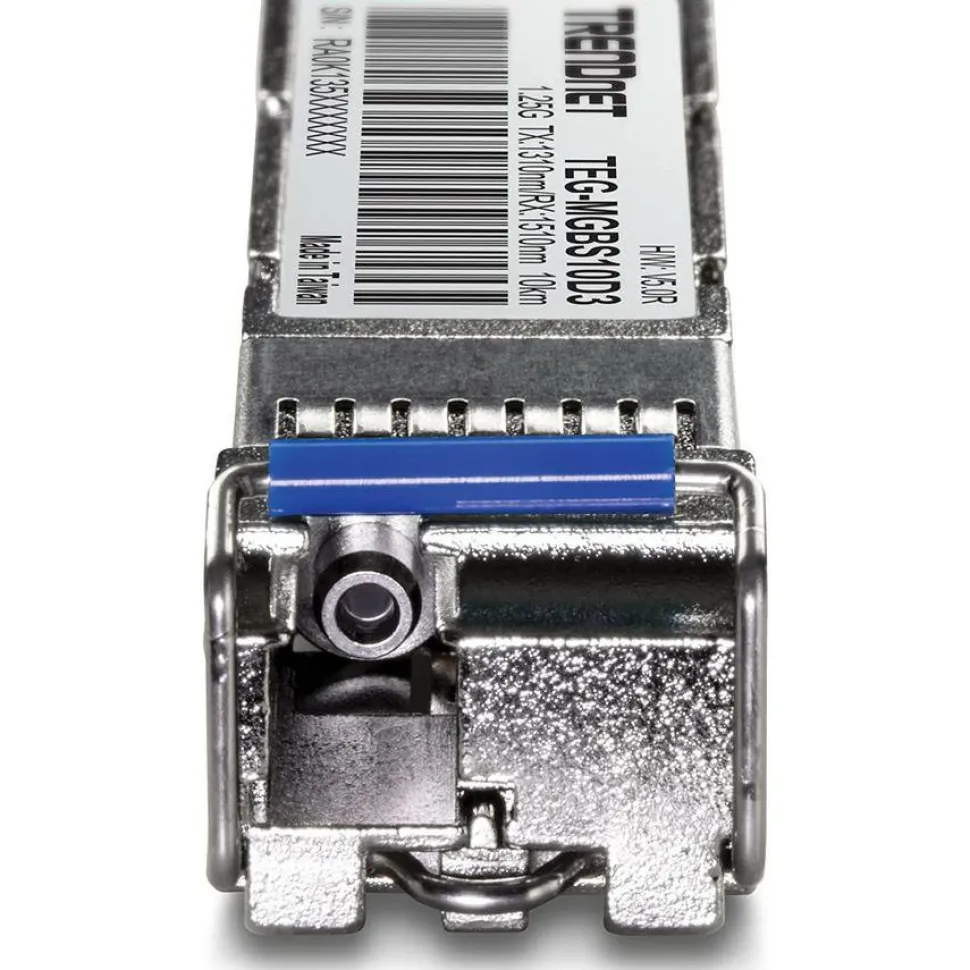 TRENDnet SFP to RJ45 Dual Wavelength Single-Mode LC Module; TEG-MGBS10D3; Must Pair with TEG-MGBS10D5 or a Compatible Module; Up to 10 km (6.2 Miles); Compatible with Standard SFP; Lifetime Protection