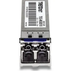 TRENDnet SFP to RJ45 Mini-GBIC Single-Mode LC Module; TEG-MGBS10; For Single Mode Fiber; Distances up to 10km (6.2 Miles); Gigabit SFP Module; IEEE 802.3z Gigabit Ethernet; Lifetime Protection