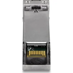 TRENDnet SFP to RJ45 Mini-GBIC Single-Mode LC Module; TEG-MGBS10; For Single Mode Fiber; Distances up to 10km (6.2 Miles); Gigabit SFP Module; IEEE 802.3z Gigabit Ethernet; Lifetime Protection