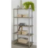 Trezza 60"H 4-Shelf Bookcase, Light Oak