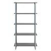 Trezza 60"H 4-Shelf Bookcase, Warm Walnut