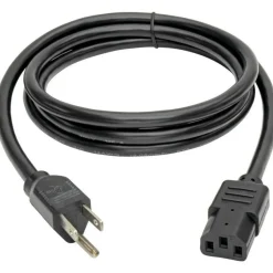 Tripp Lite by Eaton Computer Power Cord NEMA 5-15P to C13 - Heavy-Duty 15A 125V 14 AWG 6 ft. (1.83 m) Black