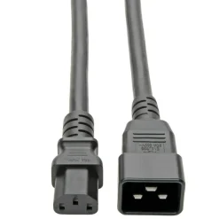 Tripp Lite by Eaton C20 to C13 Power Cord for Computer - Heavy-Duty 15A 100-250V 14 AWG 7 ft. (2.13 m) Black