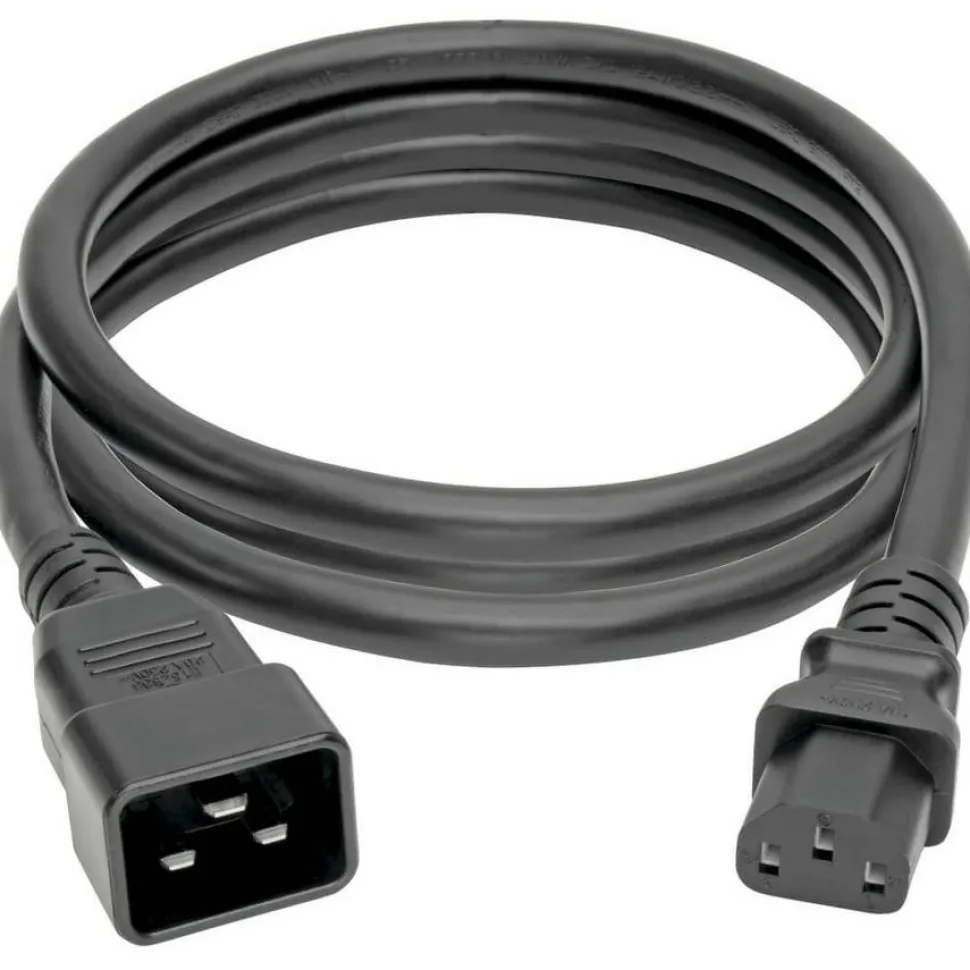 Tripp Lite by Eaton C20 to C13 Power Cord for Computer - Heavy-Duty 15A 100-250V 14 AWG 7 ft. (2.13 m) Black
