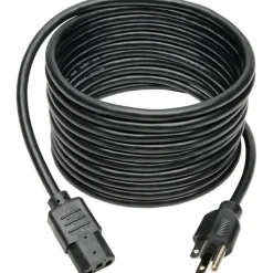 Tripp Lite by Eaton Desktop Computer AC Power Cable NEMA 5-15P to C13 - 10A 125V 18 AWG 15 ft. (4.57 m) Black