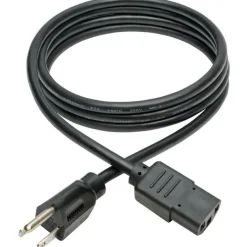 Tripp Lite by Eaton Desktop Computer AC Power Cable NEMA 5-15P to C13 - 10A 125V 18 AWG 6 ft. (1.83 m) Black