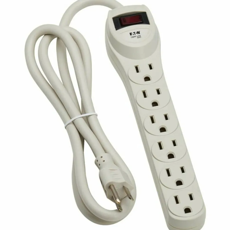Tripp Lite by Eaton Industrial Power Strip, 6 Outlets, 4 ft Cord, Gray