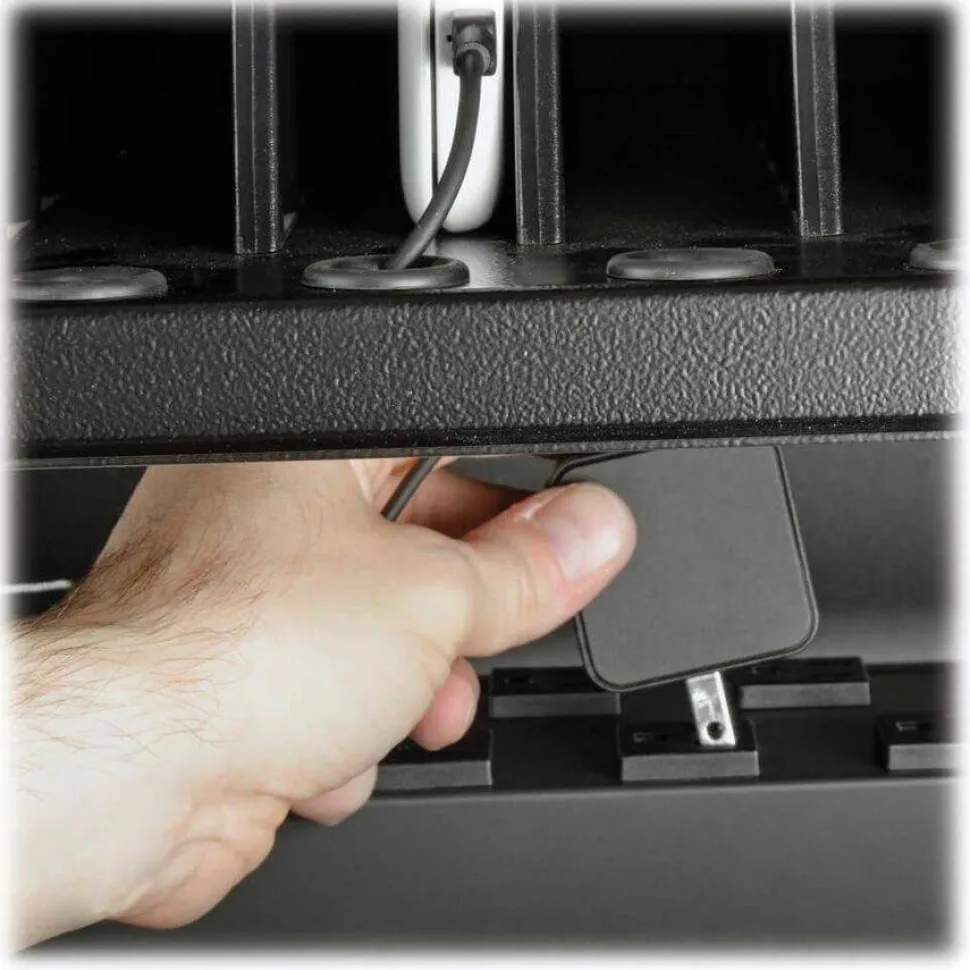 Tripp Lite by Eaton Multi-Device Charging Cart 32 AC Outlets Chromebooks and Laptops Wall-Mount Option Black