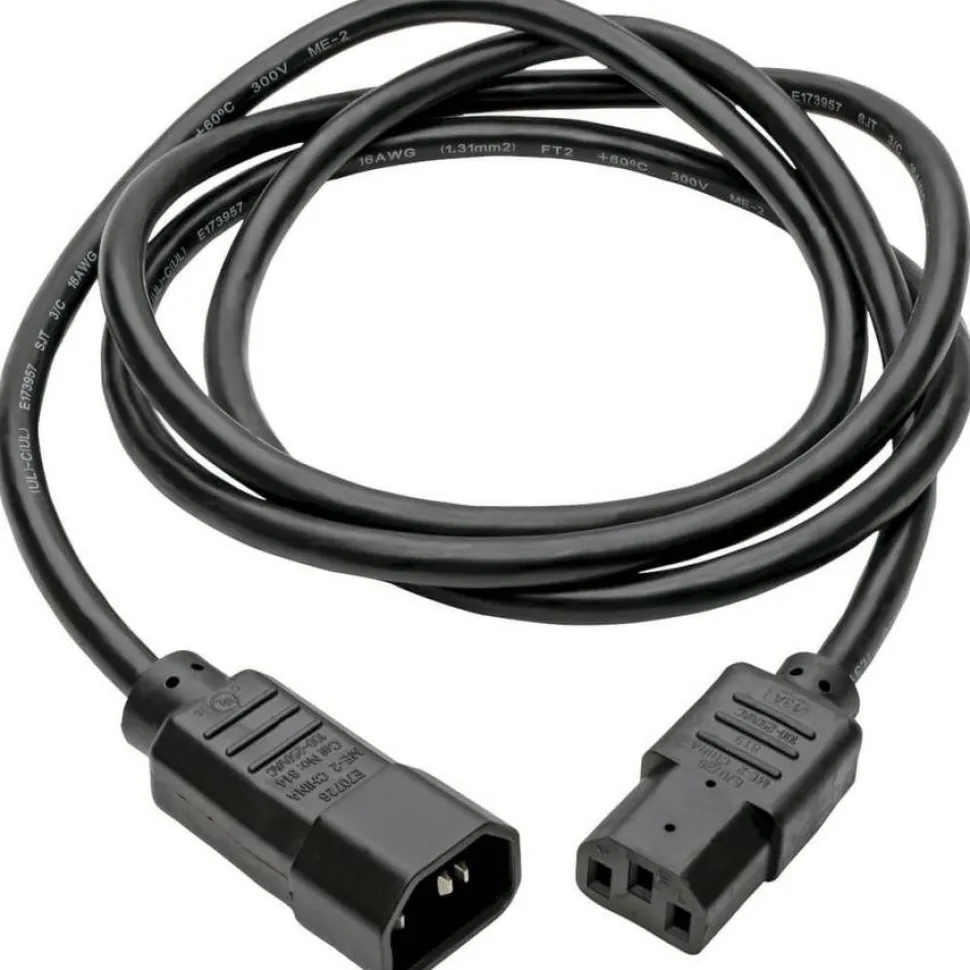 Tripp Lite by Eaton PDU Power Cord C13 to C14 - 10A 250V 18 AWG 8 ft. (2.43 m) Black