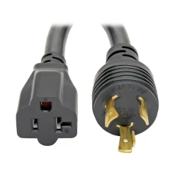 Tripp Lite by Eaton Power Cord Adapter NEMA L5-20P to NEMA 5-15R - Heavy-Duty 20A 125V 12 AWG 6-in. (15.24 cm) Black