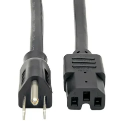 Tripp Lite by Eaton Power Cord NEMA 5-15P to C15 - Heavy-Duty 15A 125V 14 AWG 4 ft. (1.22 m) Black