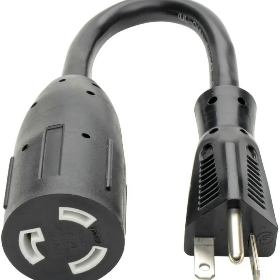 Tripp Lite by Eaton Power Cord Adapter NEMA L5-20R to NEMA 5-20P - Heavy-Duty 20A 120V 12 AWG 8.66-in. (21.99 cm) Black