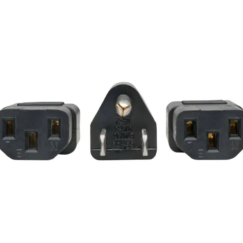 Tripp Lite by Eaton Power Cord Splitter C14 to 2xC13 PDU Style - 10A 250V 18 AWG 18-in. (45.72 cm) Black