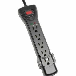 Tripp Lite by Eaton Protect It! 7-Outlet Surge Protector 7 ft. Cord with Right-Angle Plug 2160 Joules Diagnostic LEDs Black Housing