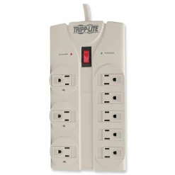 Tripp Lite by Eaton Protect It! Surge Suppressor, 8 AC Outlets, 8 ft Cord, 1,440 J, Light Gray